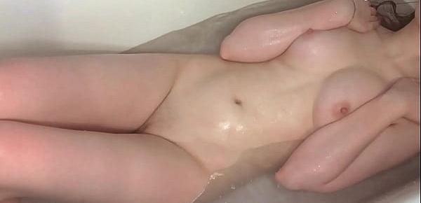  Horny Cutie Handjob Huge Dick And Fingering Pussy In The Bathroom